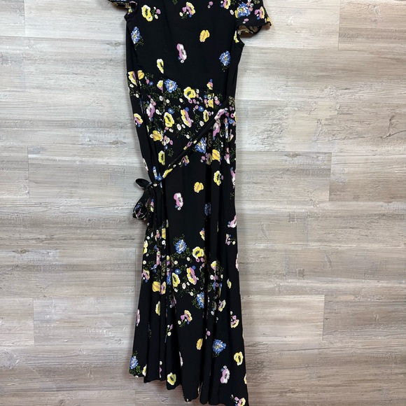 Free People Boho Floral Wrap Maxi Dress | Tulip Sleeves | XS - Picture 3 of 9